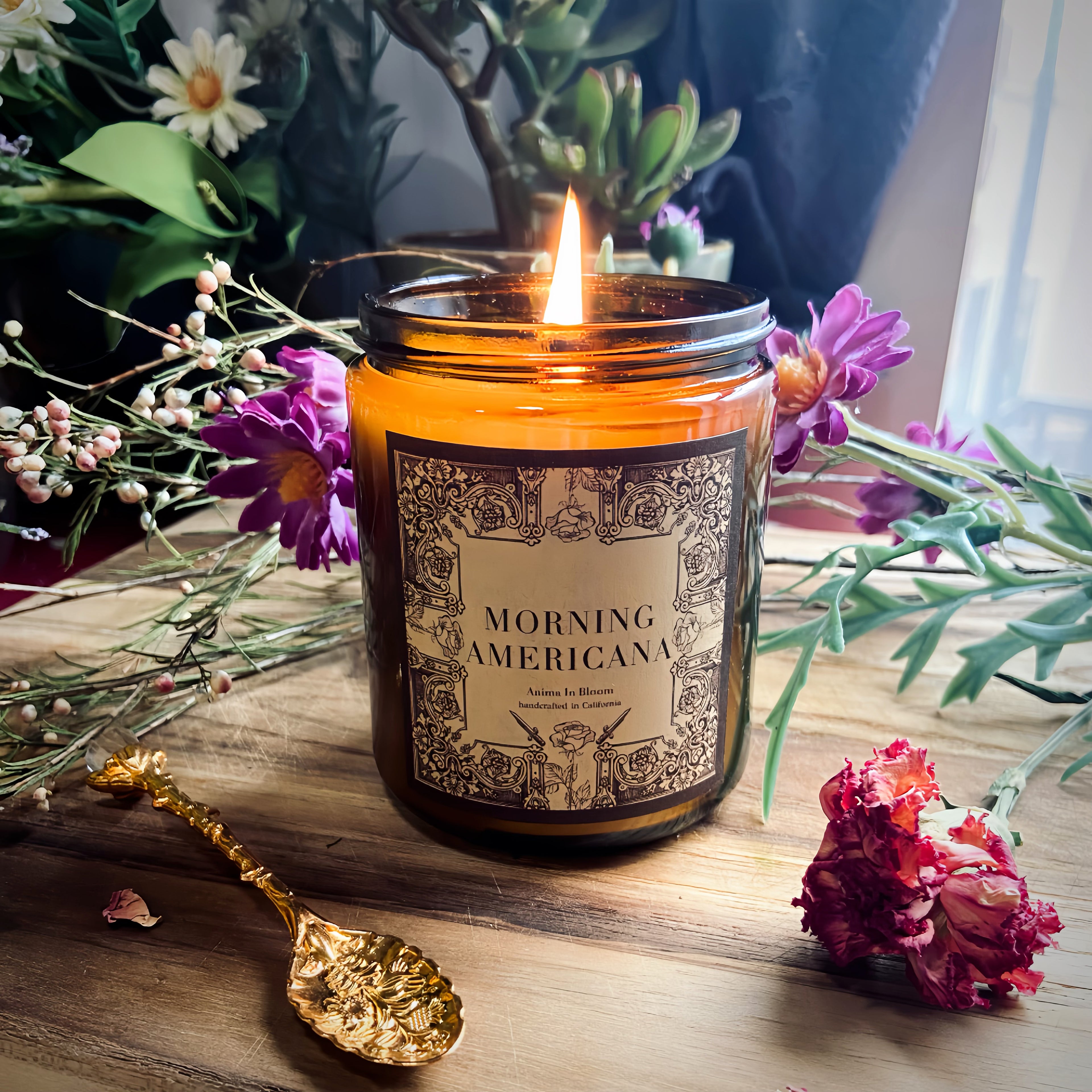 Coffee, Cream, and Cinnamon “Morning Americana” 8 oz Soy Candle