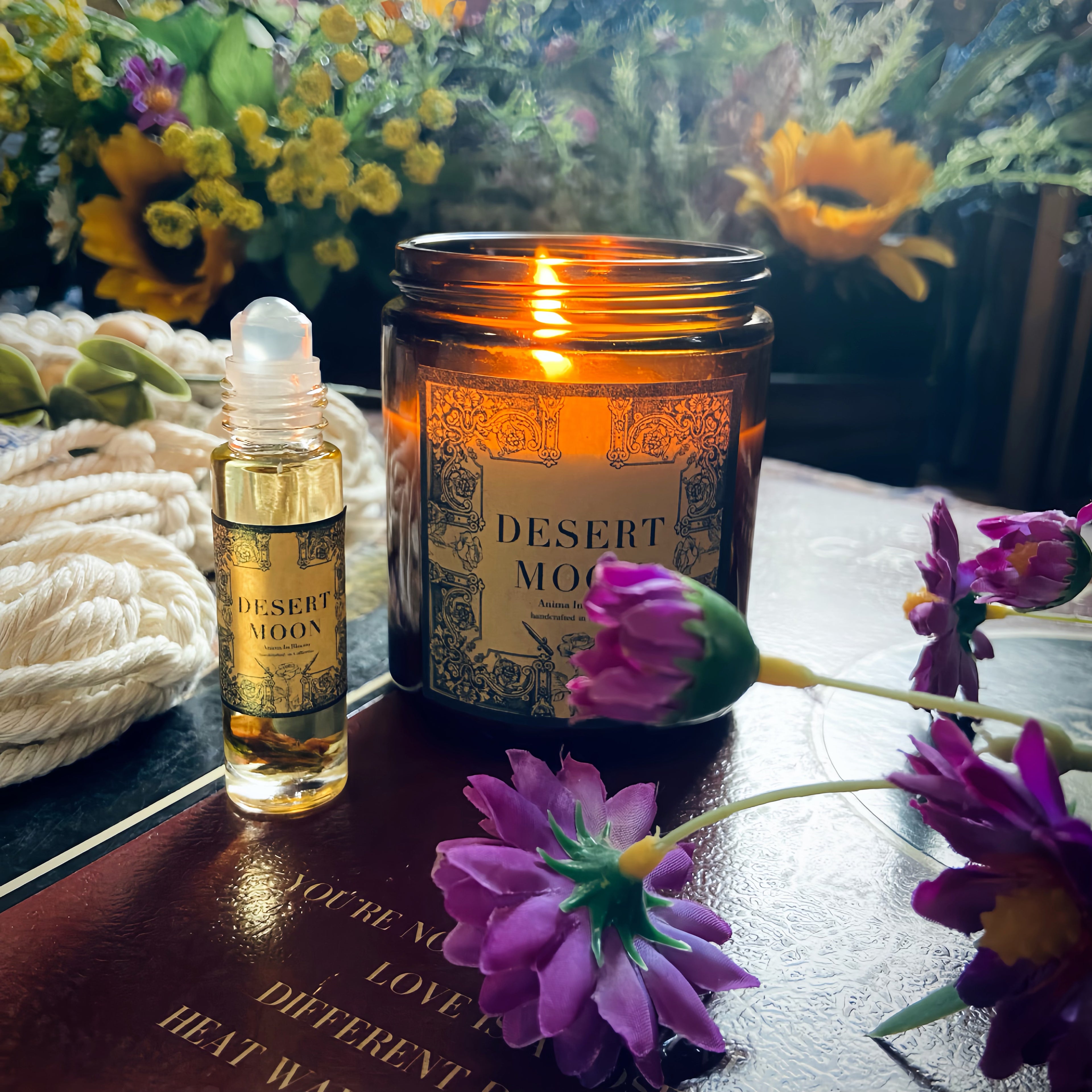 Clove, Campfire, Bergamot, & Mint “Desert Moon” 8oz Soy Candle