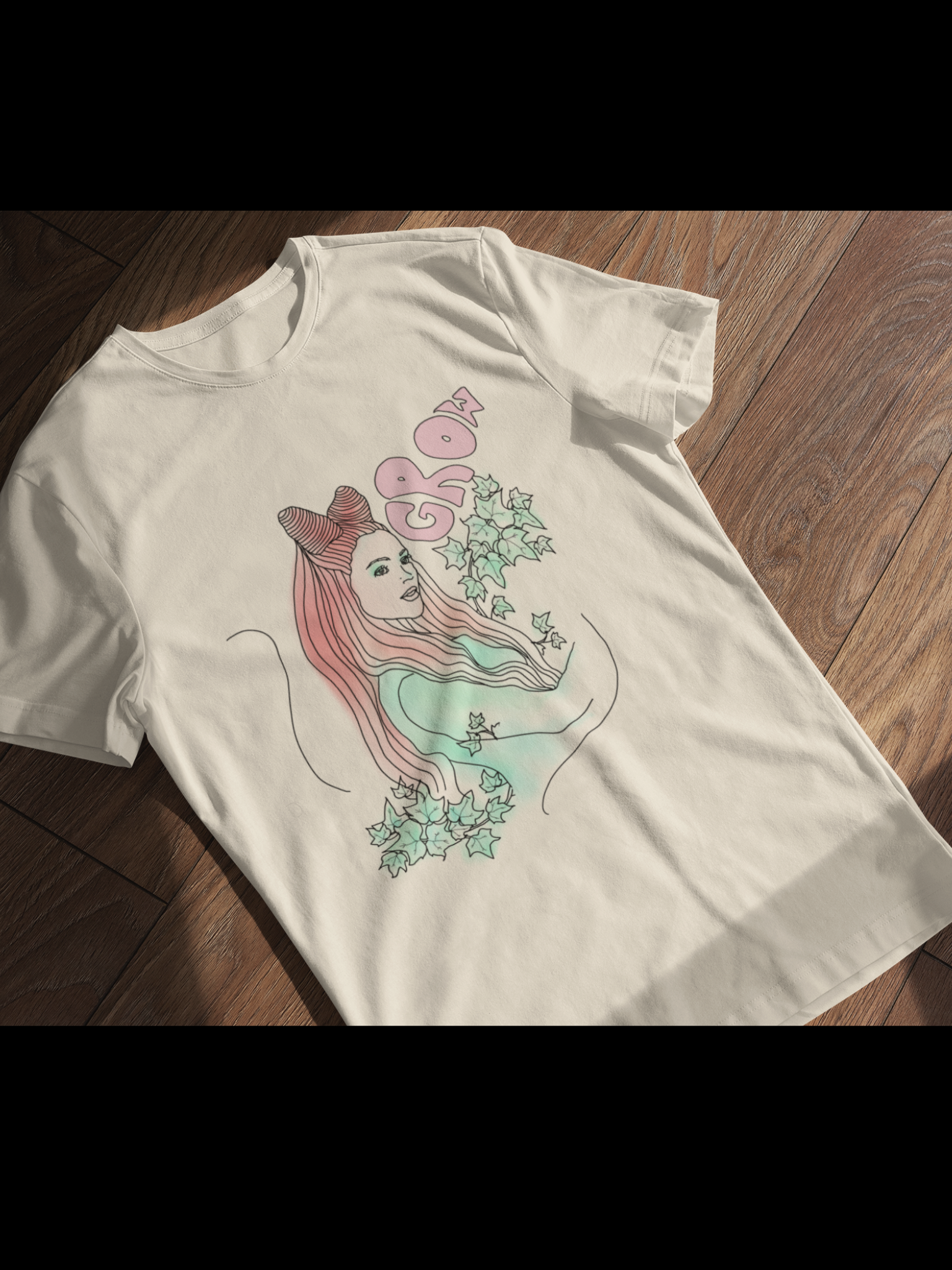 "Grow" Poison Ivy Vintage Style Unisex Tee (Cream)