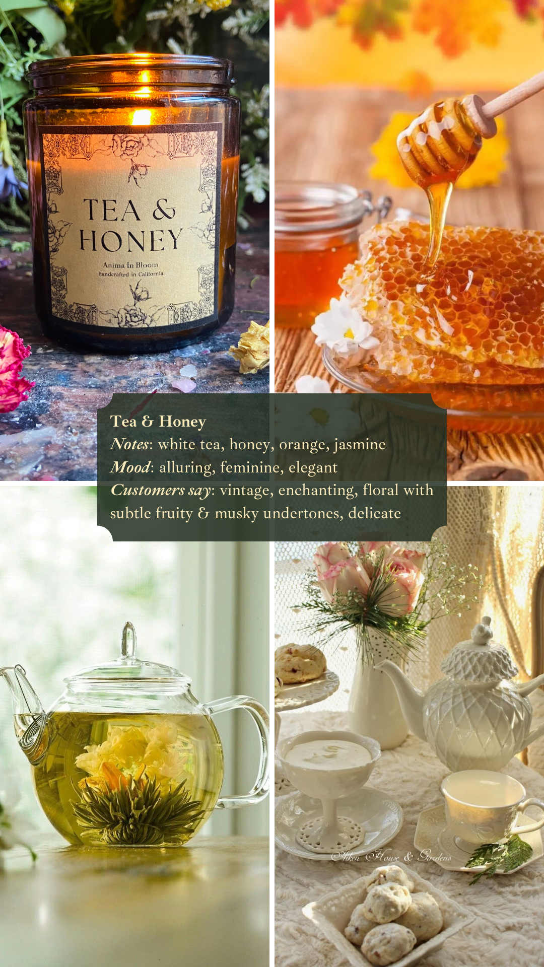 Tea & Honey 8oz Soy Candle