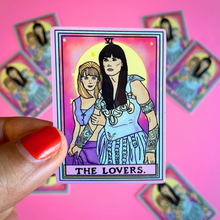 Load image into Gallery viewer, Xena and Gabrielle &quot;The Lovers&quot; Water Bottle Sticker
