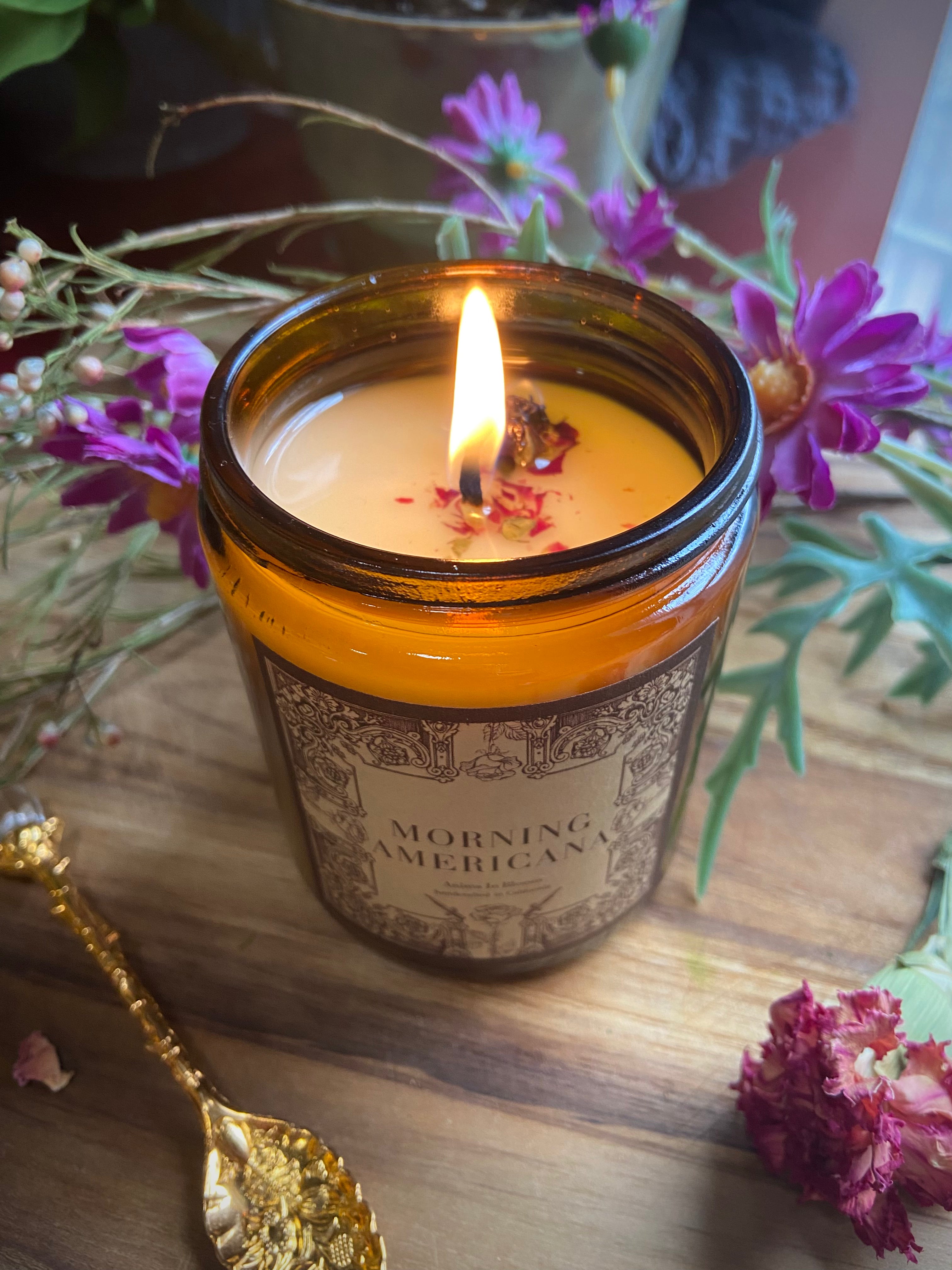 Coffee, Cream, and Cinnamon “Morning Americana” 8 oz Soy Candle