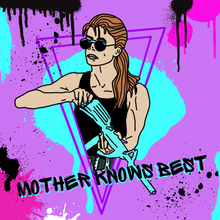 Load image into Gallery viewer, Vaporwave Sarah Connor T2 Water Bottle Sticker