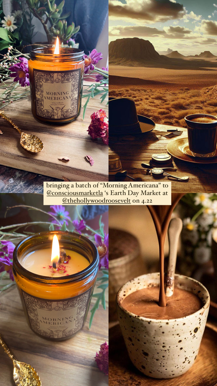 Coffee, Cream, and Cinnamon “Morning Americana” 8 oz Soy Candle
