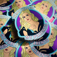 Load image into Gallery viewer, Callisto “Xena Killed My Parents” Water Bottle Sticker
