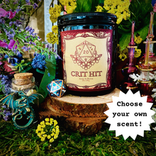 Load image into Gallery viewer, Dungeons &amp; Dragons “Crit Hit” 8oz Soy Candle
