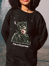 Load image into Gallery viewer, "I'm a Cat Person" Comfy Crewneck Sweatshirt