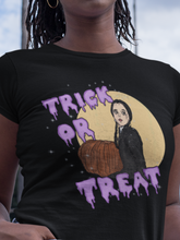 Load image into Gallery viewer, "Trick or Treat" Wednesday Addams Vintage Style Unisex Tee