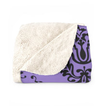 Load image into Gallery viewer, Time for a Cat Nap. Cat Woman Sherpa Fleece Blanket