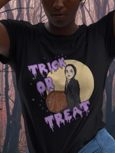 Load image into Gallery viewer, "Trick or Treat" Wednesday Addams Vintage Style Unisex Tee