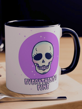 Load image into Gallery viewer, Everything's Fine Skull Coffee Mug | Retro Skull Coffee Mug