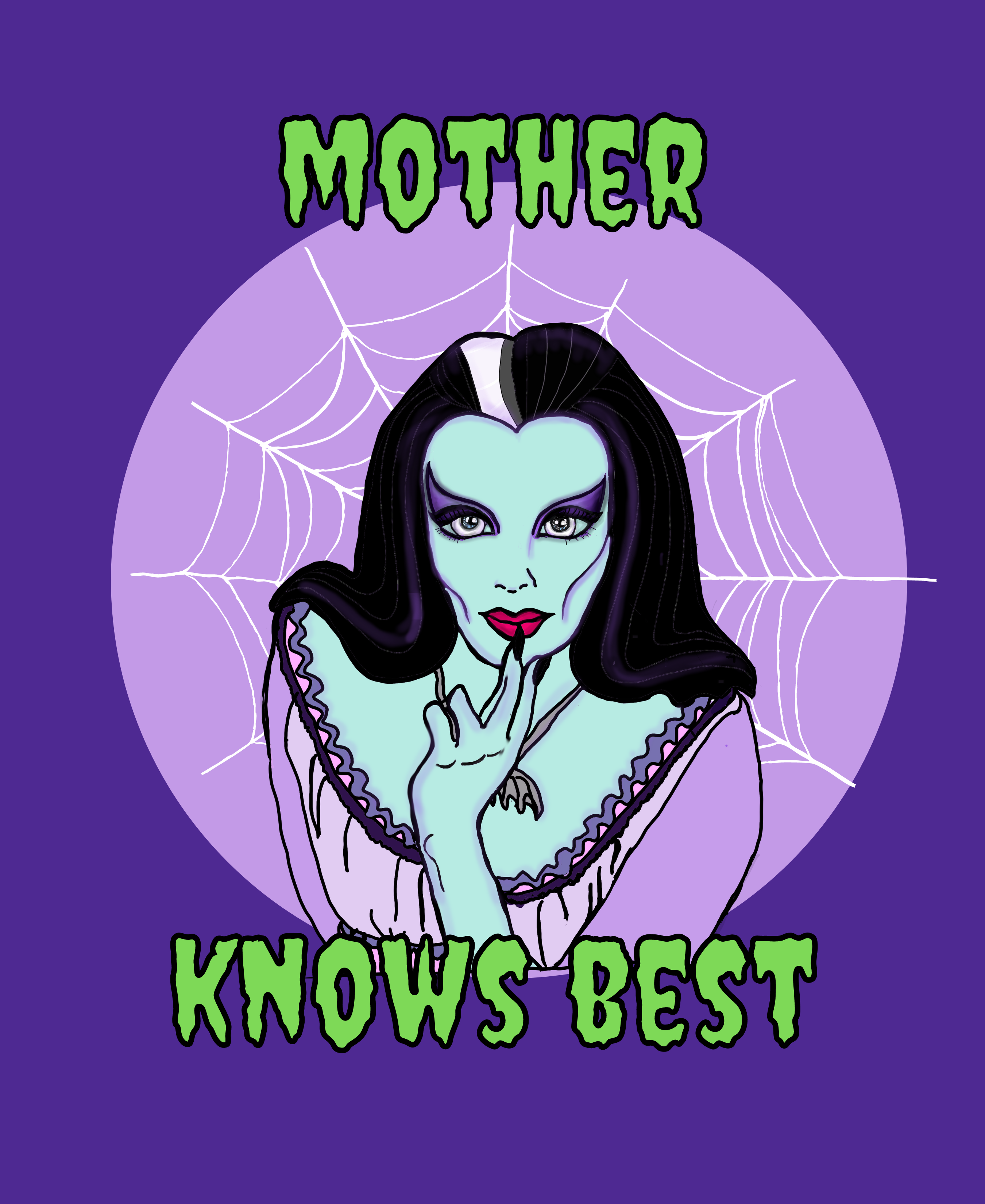 "Mother Knows Best" Lily Munster Super Soft T-shirt