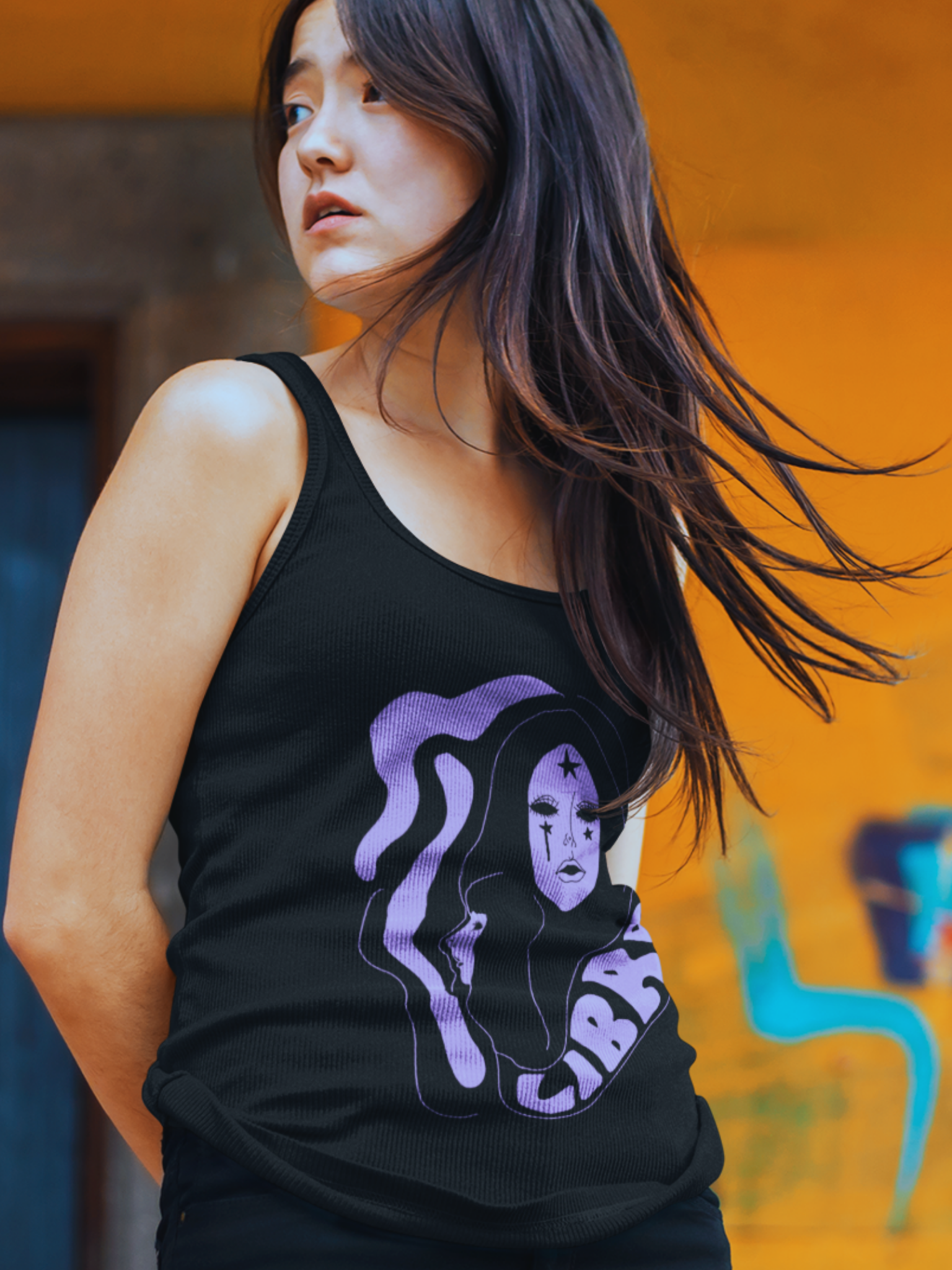 Libra Shadow Goddess Racerback Tank