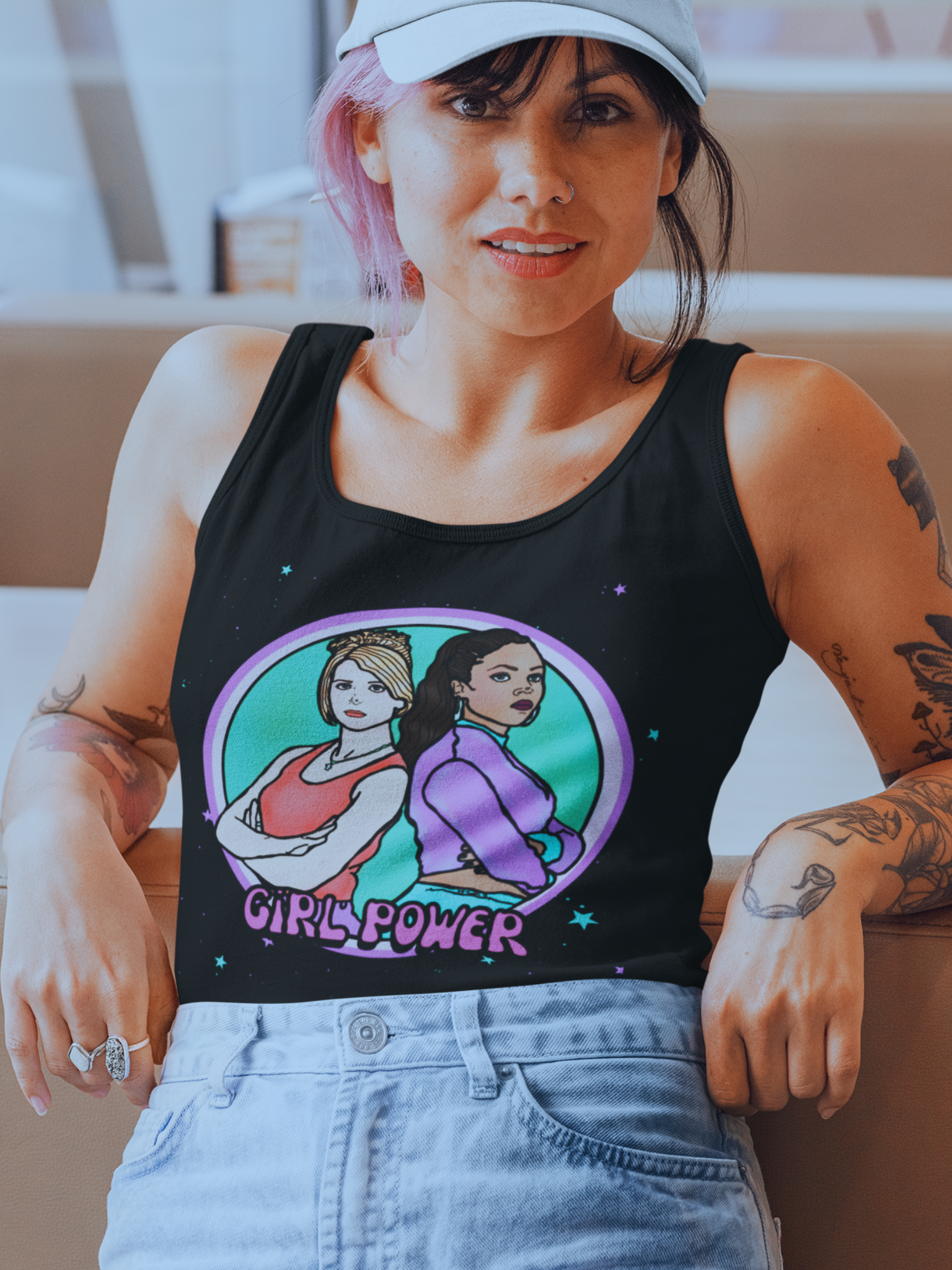Buffy and Kendra "Girl Power" Racerback Tank