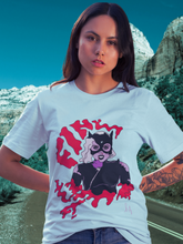Load image into Gallery viewer, Death of and Icon Catwoman Vintage Style Unisex Tee (Light Blue)
