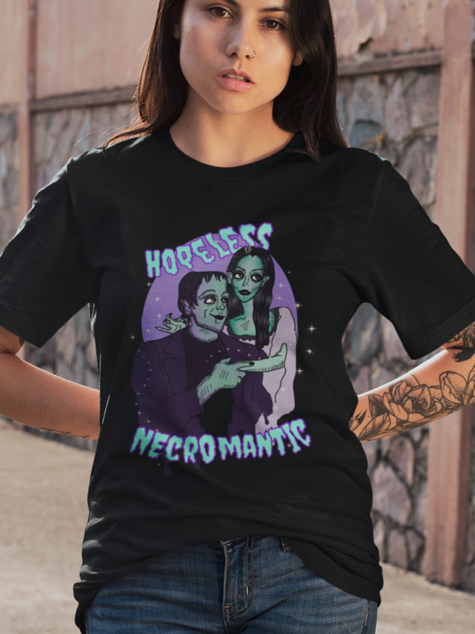 "Hopeless Necromantic" Munsters Super Soft Tee