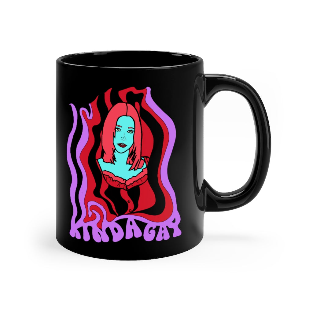 Willow Kinda Gay Black Mug