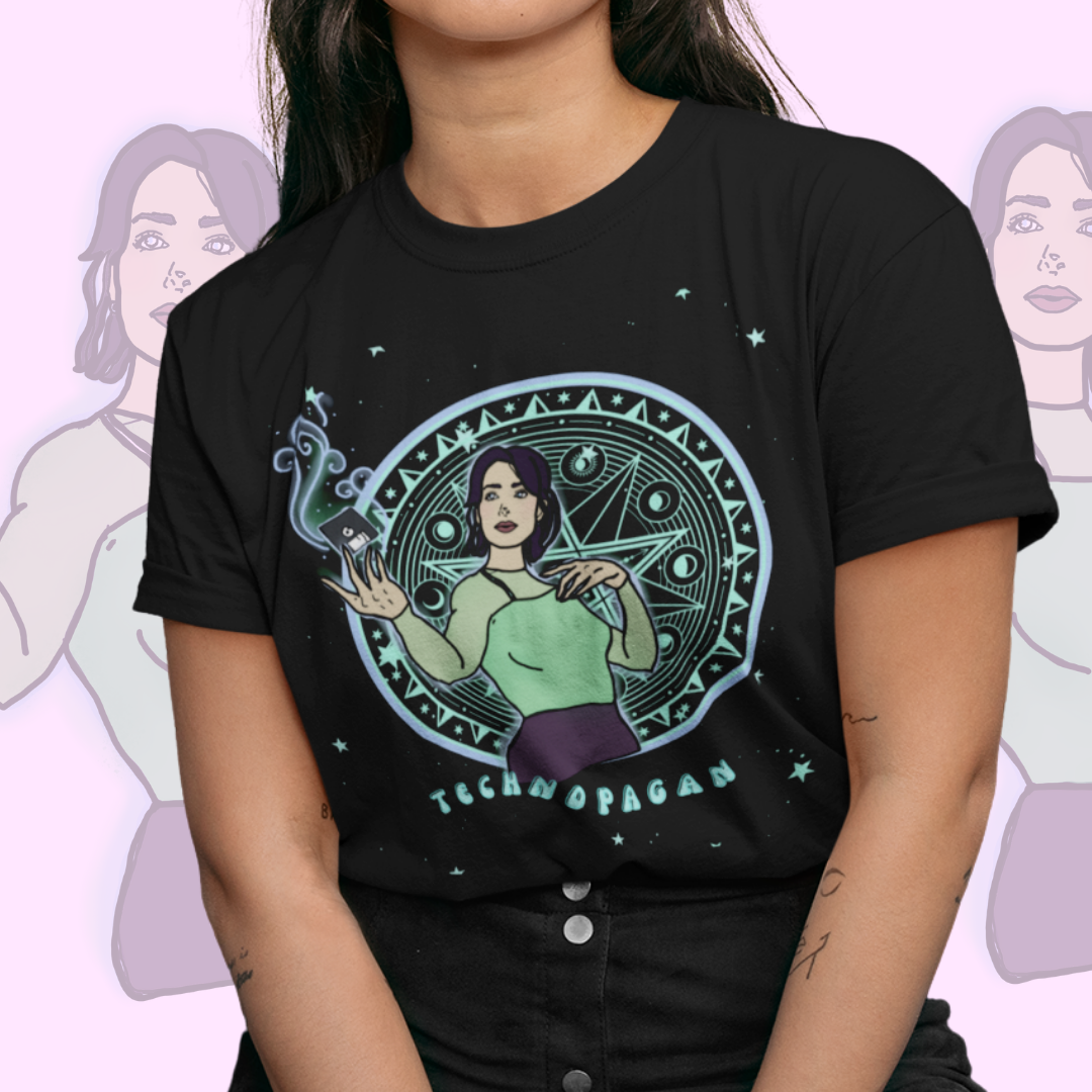 “Technopagan” Jenny Calendar  Super Soft Unisex Tshirt