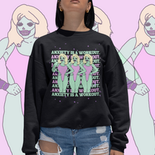 Load image into Gallery viewer, Anxiety is a Workout Zombie Janet Comfy Sweatshirt