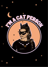 Load image into Gallery viewer, Eartha Kitt “I’m a Cat Person” Cat Woman Blank Note Card Set (4 Pack) or Single Card