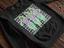 Load image into Gallery viewer, Anxiety is a Workout Zombie Janet Comfy Sweatshirt
