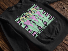 Load image into Gallery viewer, Anxiety is a Workout Zombie Janet Comfy Sweatshirt