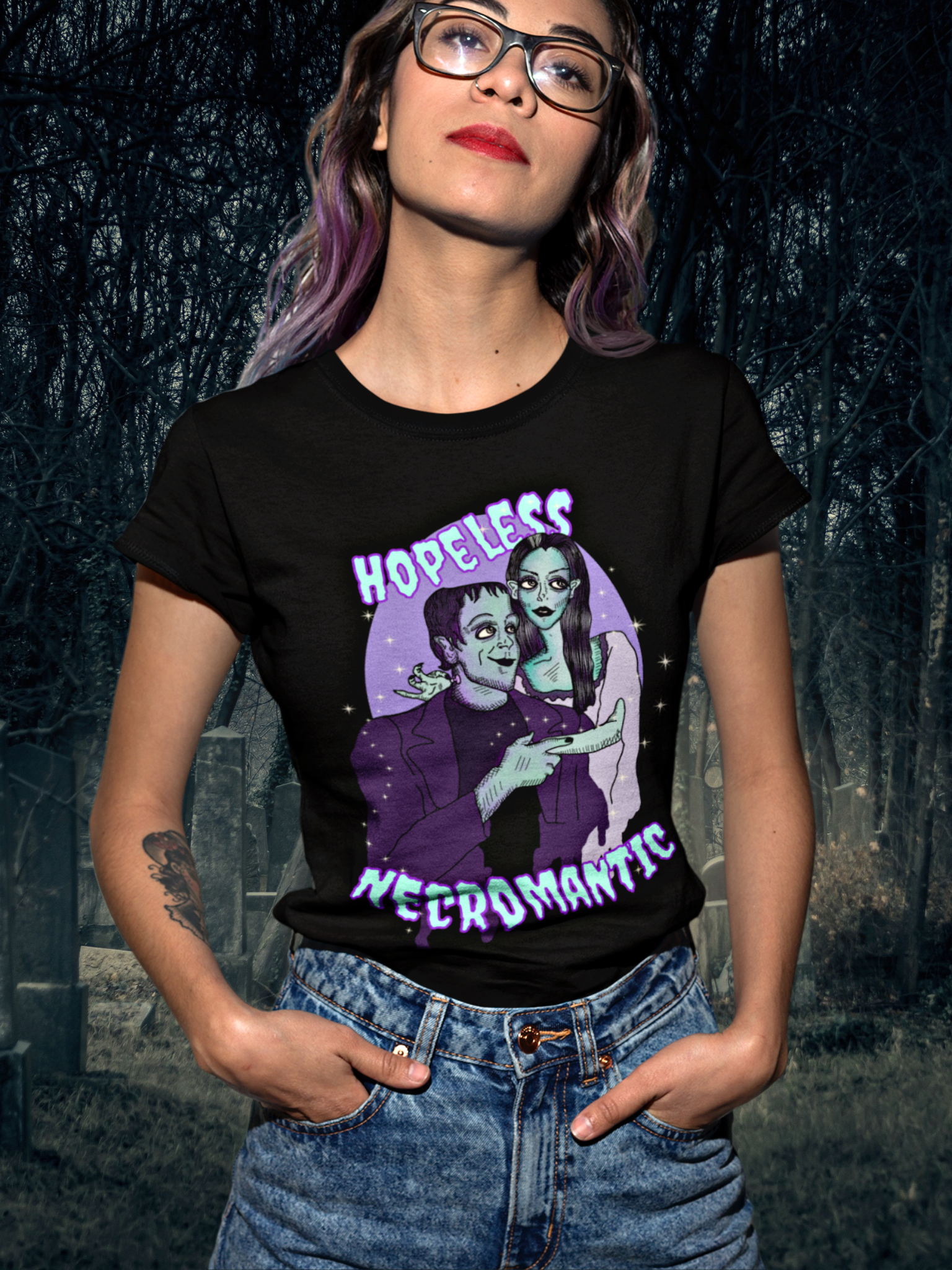 "Hopeless Necromantic" Munsters Super Soft Tee