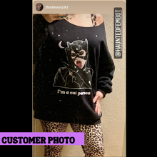 Load image into Gallery viewer, "I'm a Cat Person" Comfy Crewneck Sweatshirt