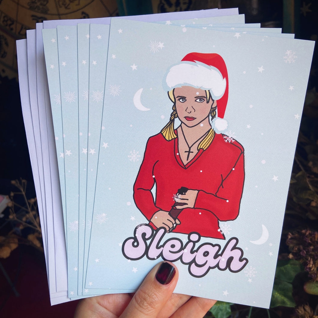 Buffy “Sleigh” Christmas Card Set (pack of 5)