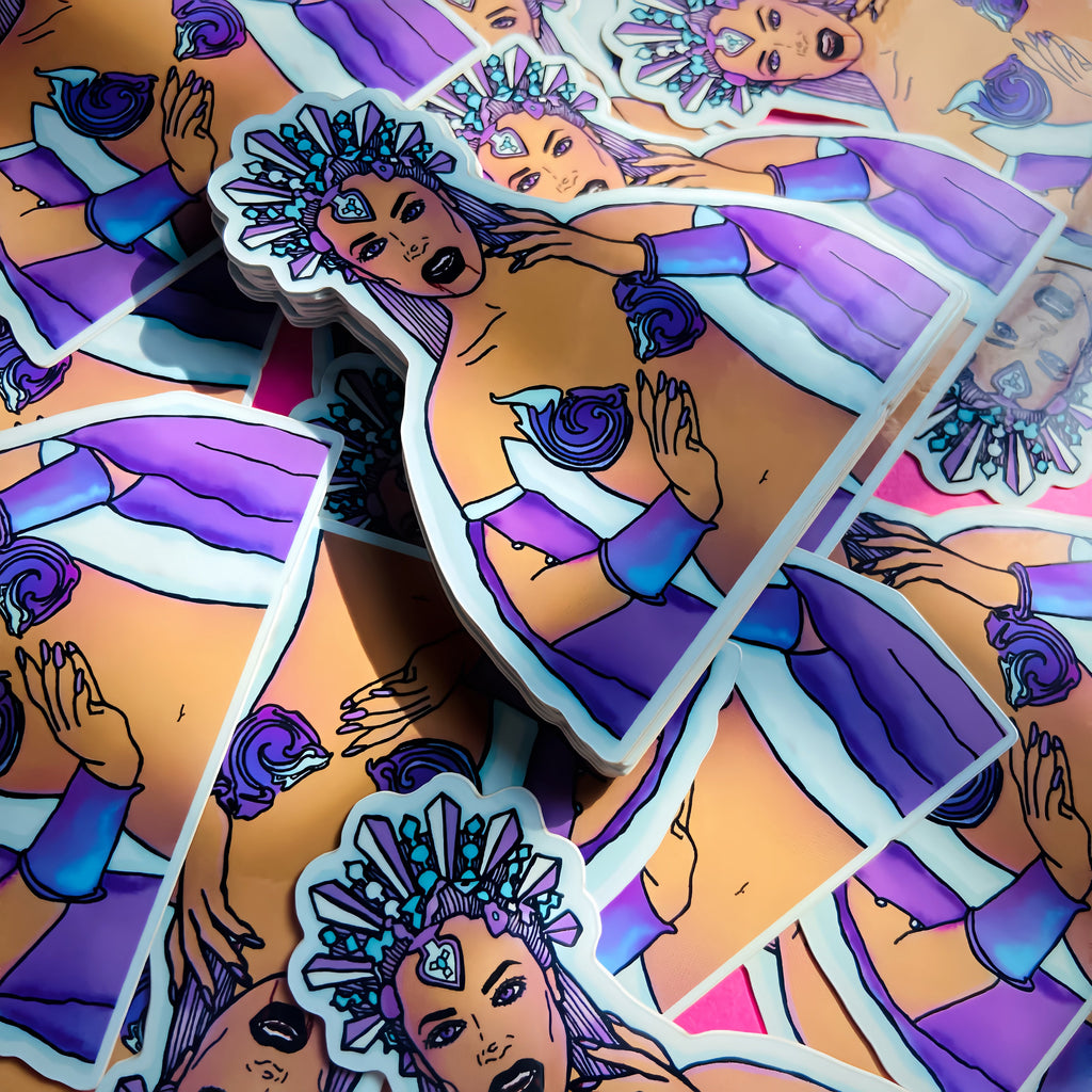 Akasha Queen of the Damned Water Bottle Sticker