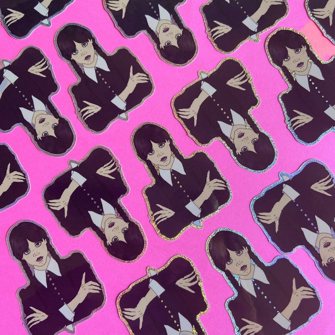Waterproof Wednesday Addams Sticker