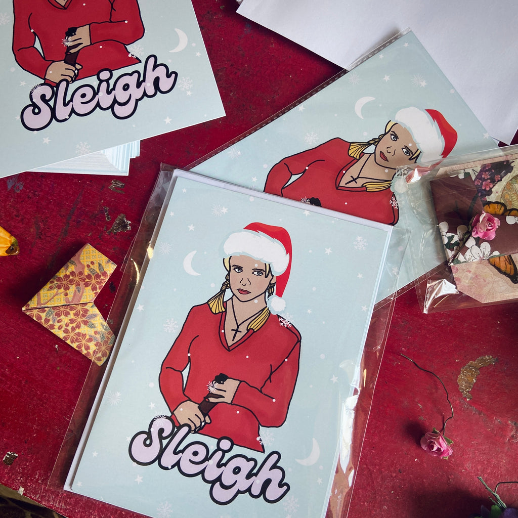Buffy “Sleigh” Christmas Card Set (pack of 5)
