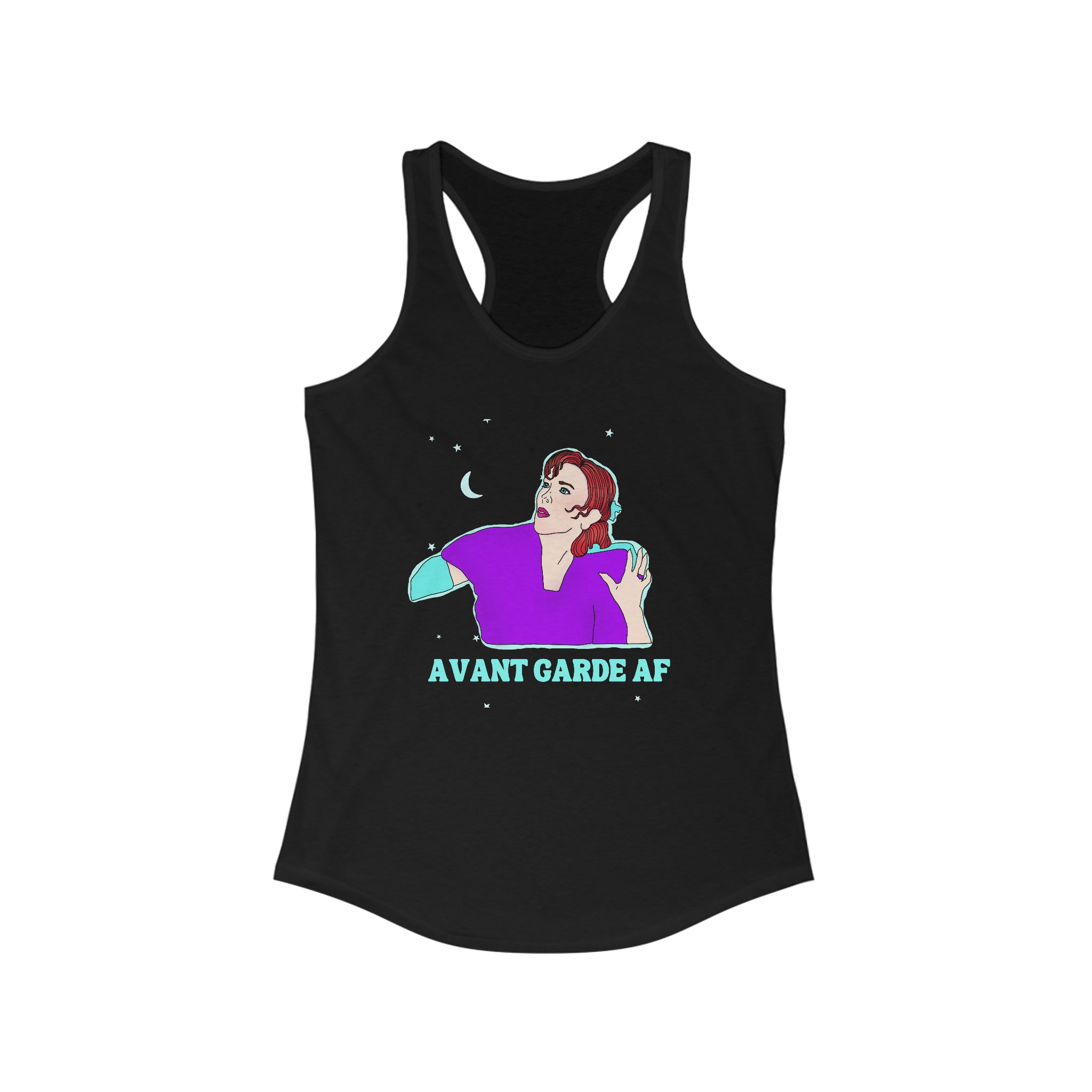"Avant Garde AF" Delia Deetz Racerback Tank