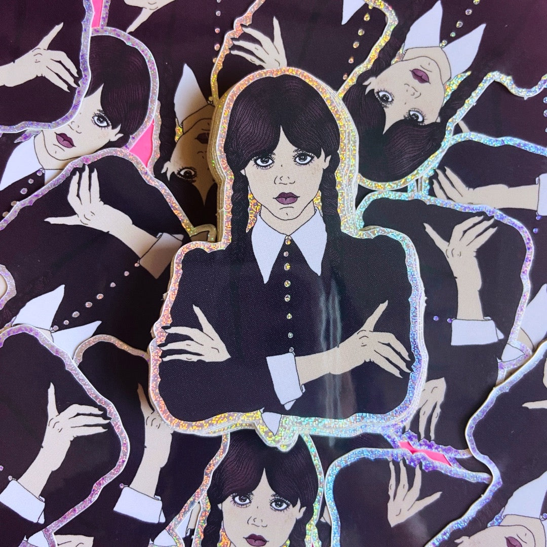 Waterproof Wednesday Addams Sticker