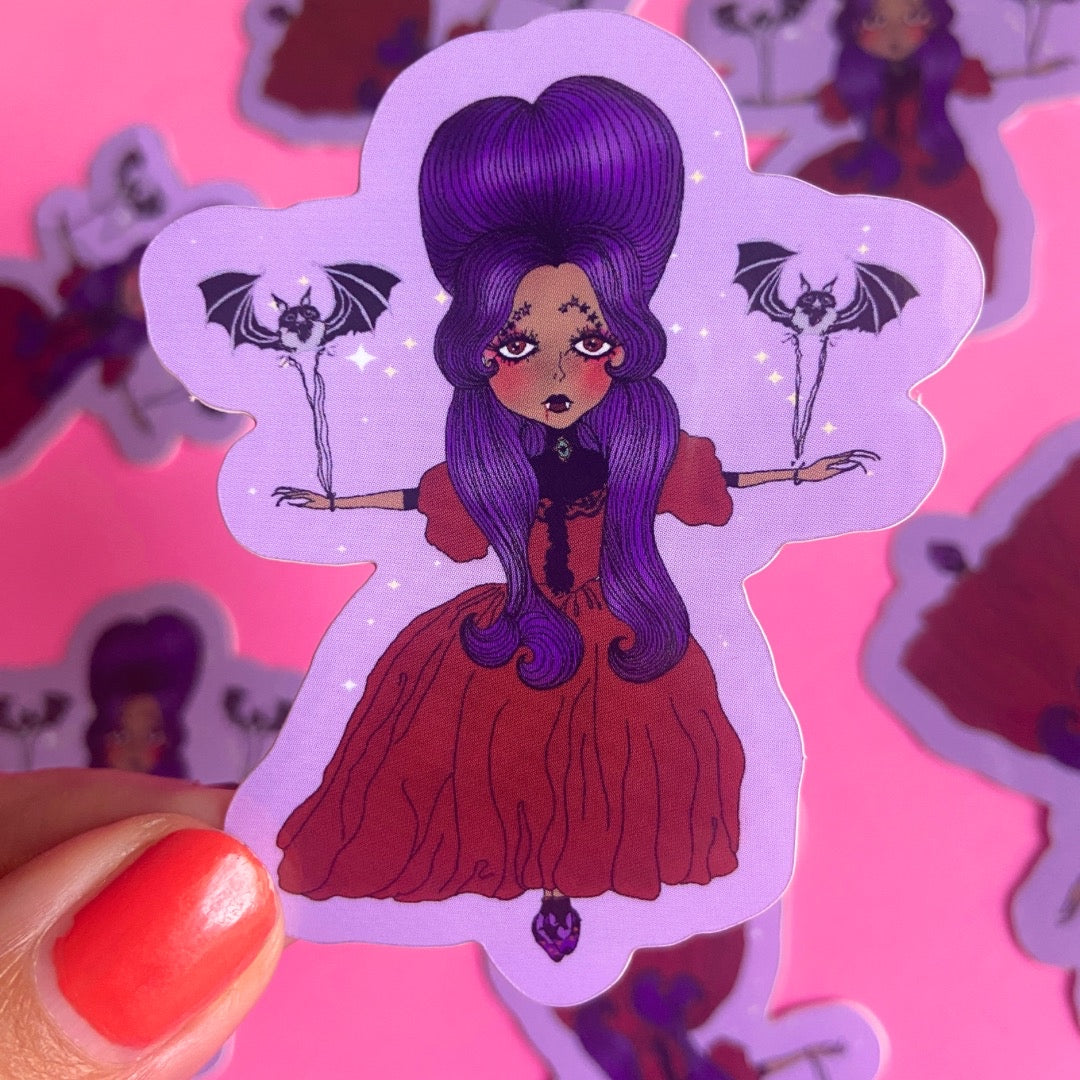 Cute Big Eyed Vampire Girl Waterproof Sticker