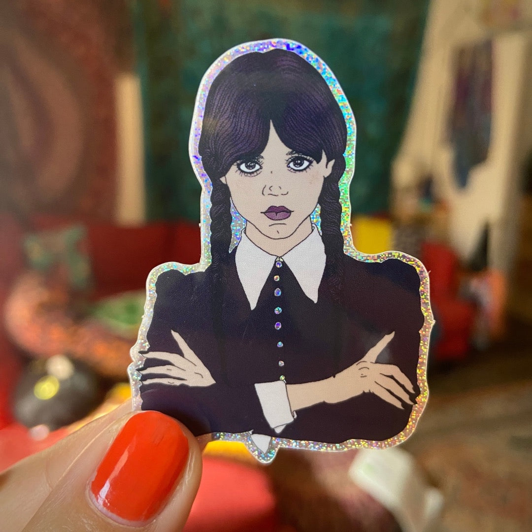 Waterproof Wednesday Addams Sticker