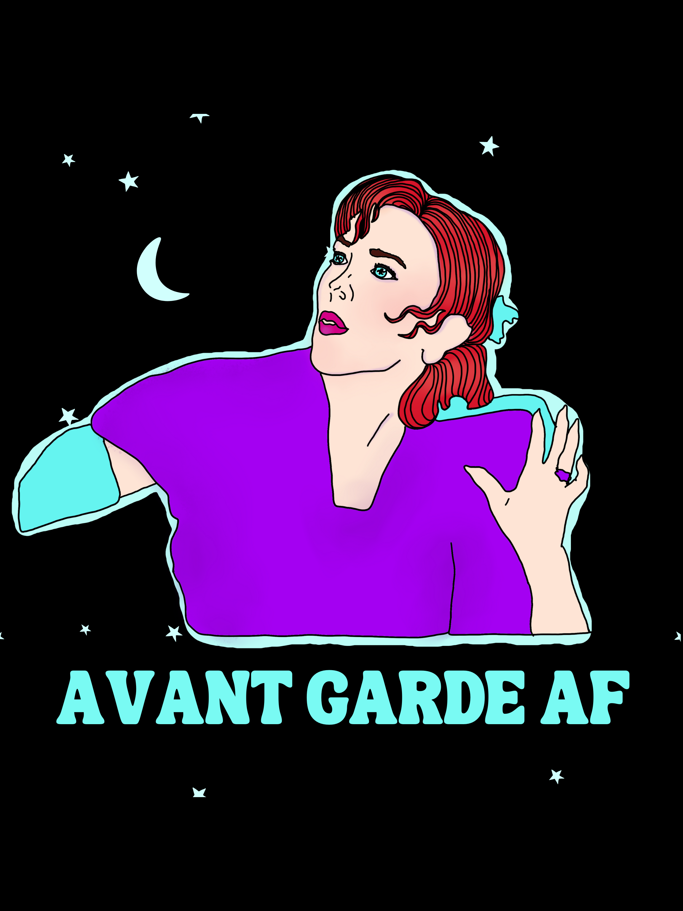"Avant Garde AF" Delia Deetz Racerback Tank