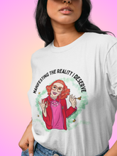 Load image into Gallery viewer, Gladys "Manifesting the Reality I Deserve"  Unisex Graphic Tee
