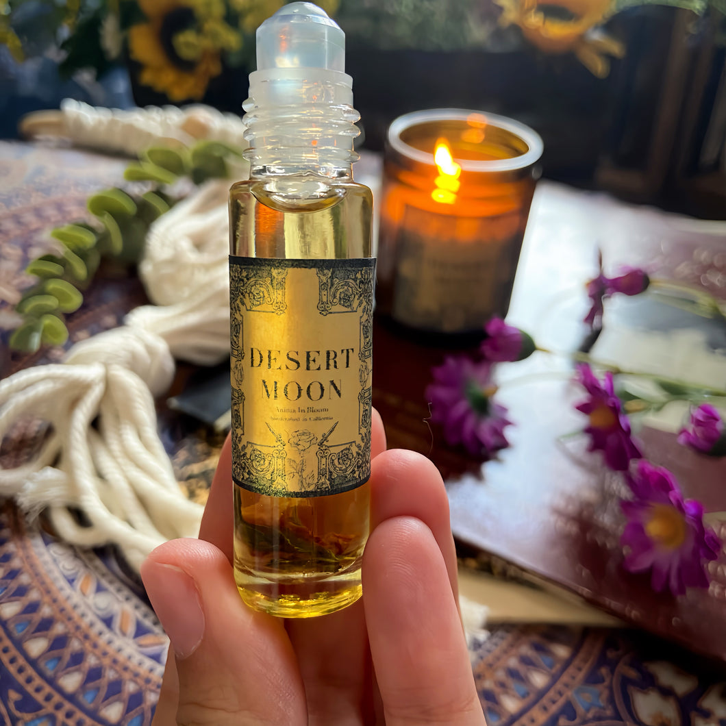 Clove, Campfire, Bergamot, & Mint  “Desert Moon” Perfume Oil Roll-On
