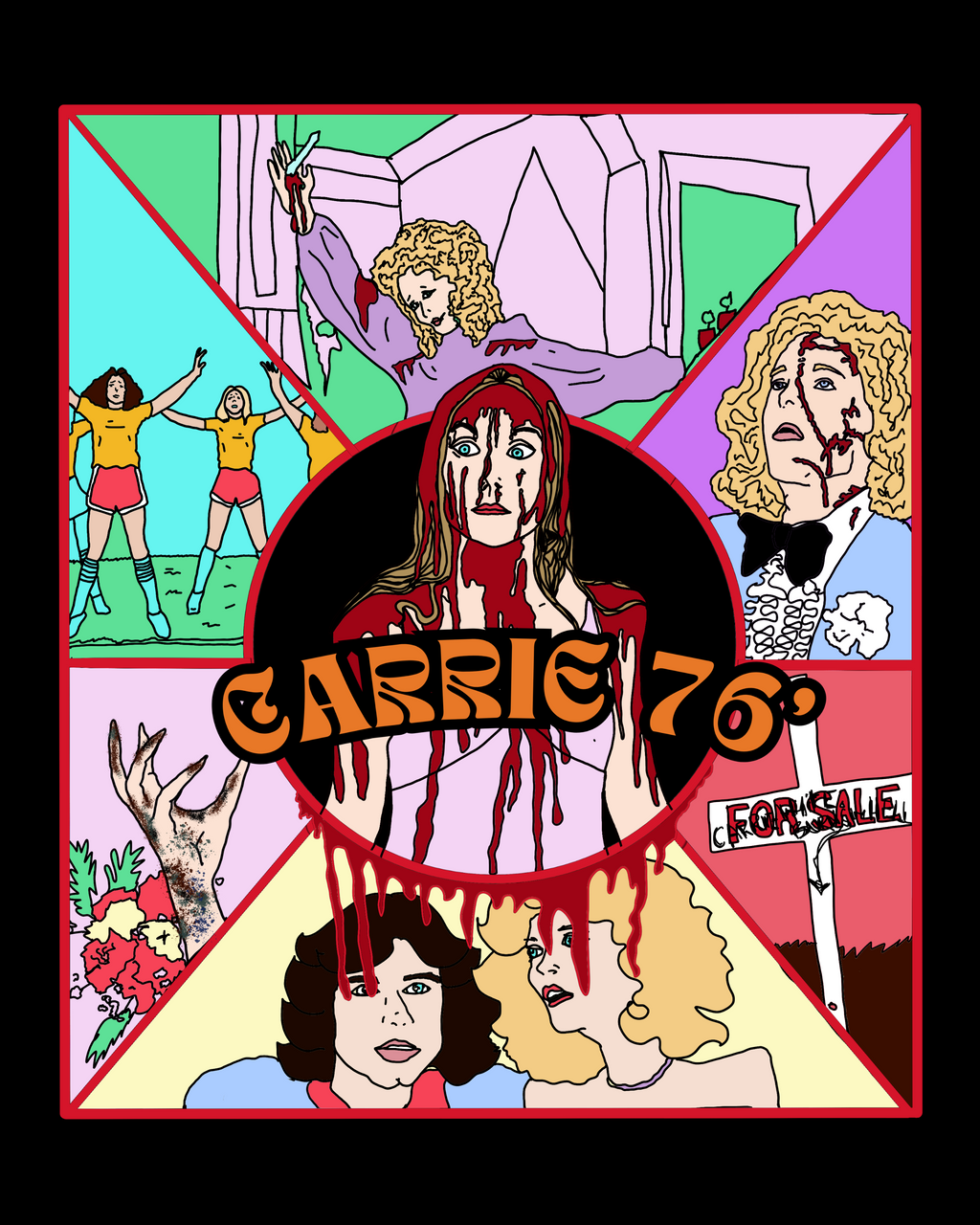 Carrie 1976 Water Bottle Sticker