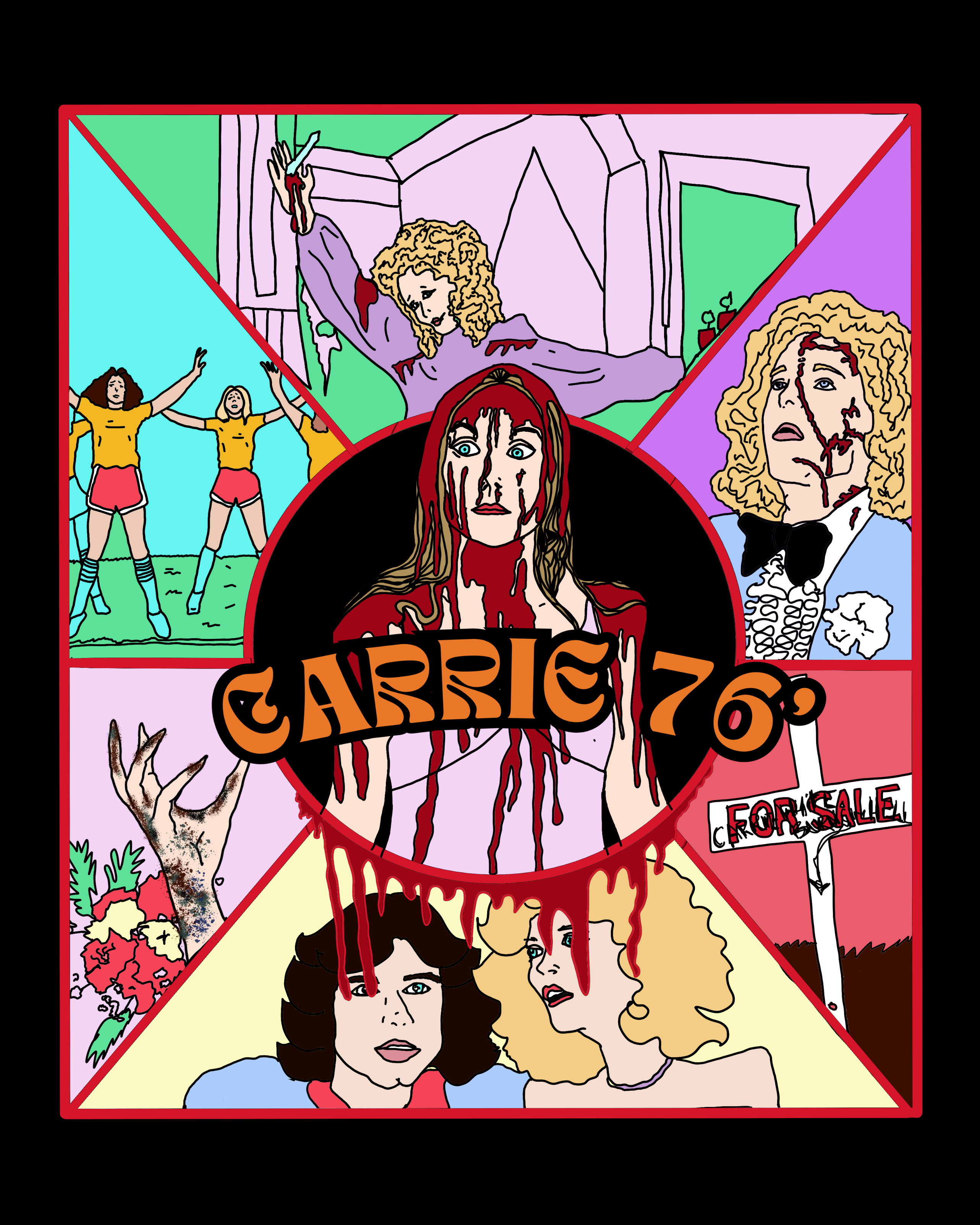 Carrie 1976 Water Bottle Sticker