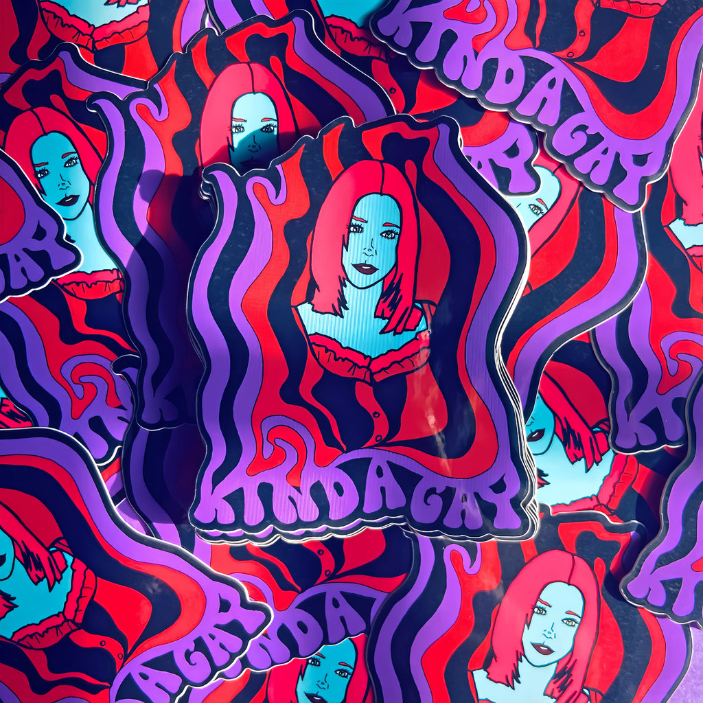 Vamp Willow “Kinda Gay” Water Bottle Sticker