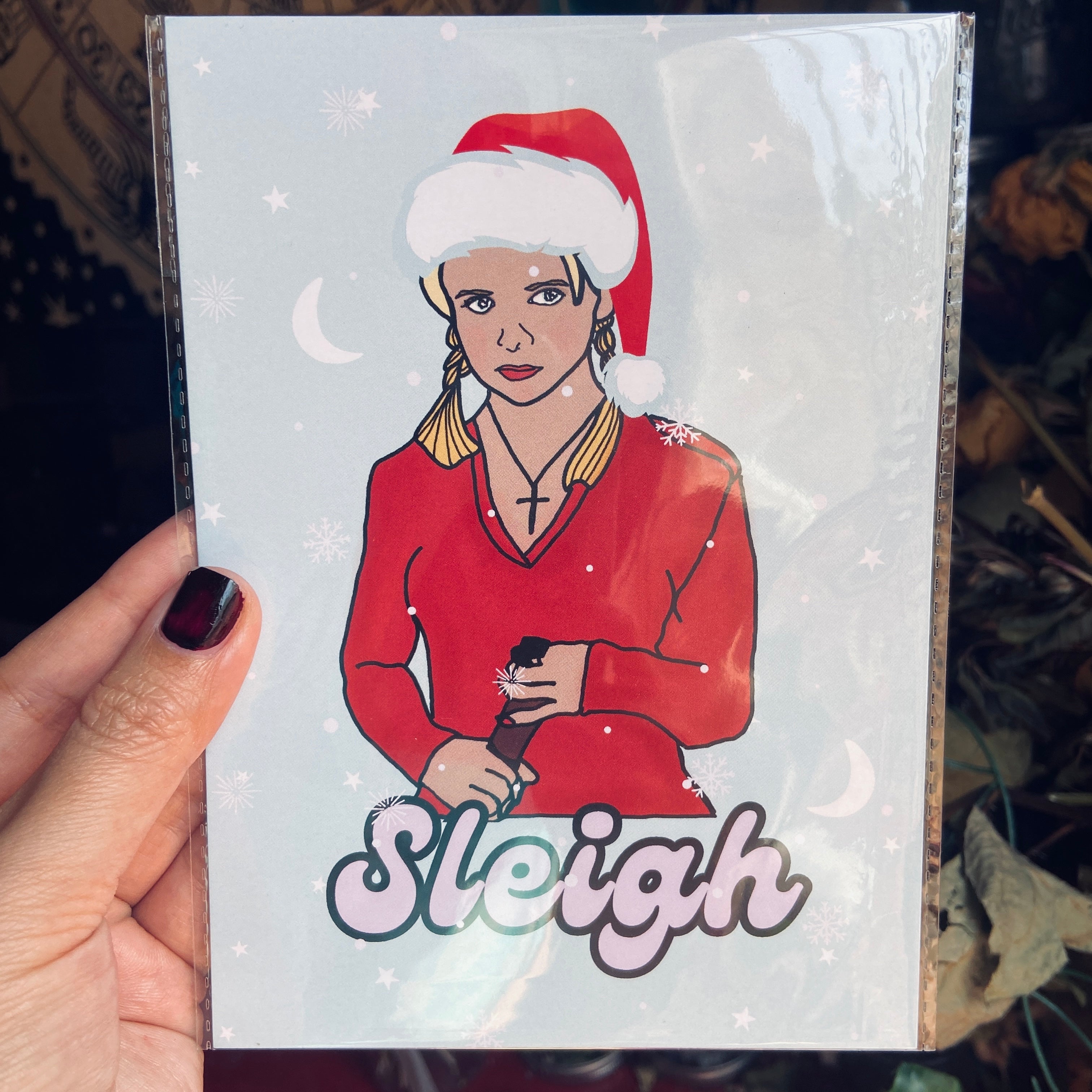 Buffy “Sleigh” Christmas Card Set (pack of 5)