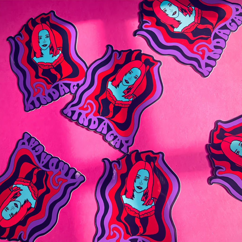 Vamp Willow “Kinda Gay” Water Bottle Sticker