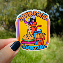 Load image into Gallery viewer, Junk Food Cowgirl Water Bottle Sticker
