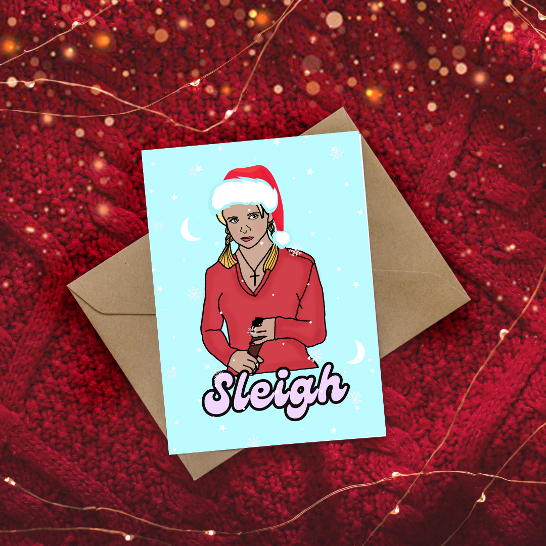 Buffy “Sleigh” Christmas Card Set (pack of 5)