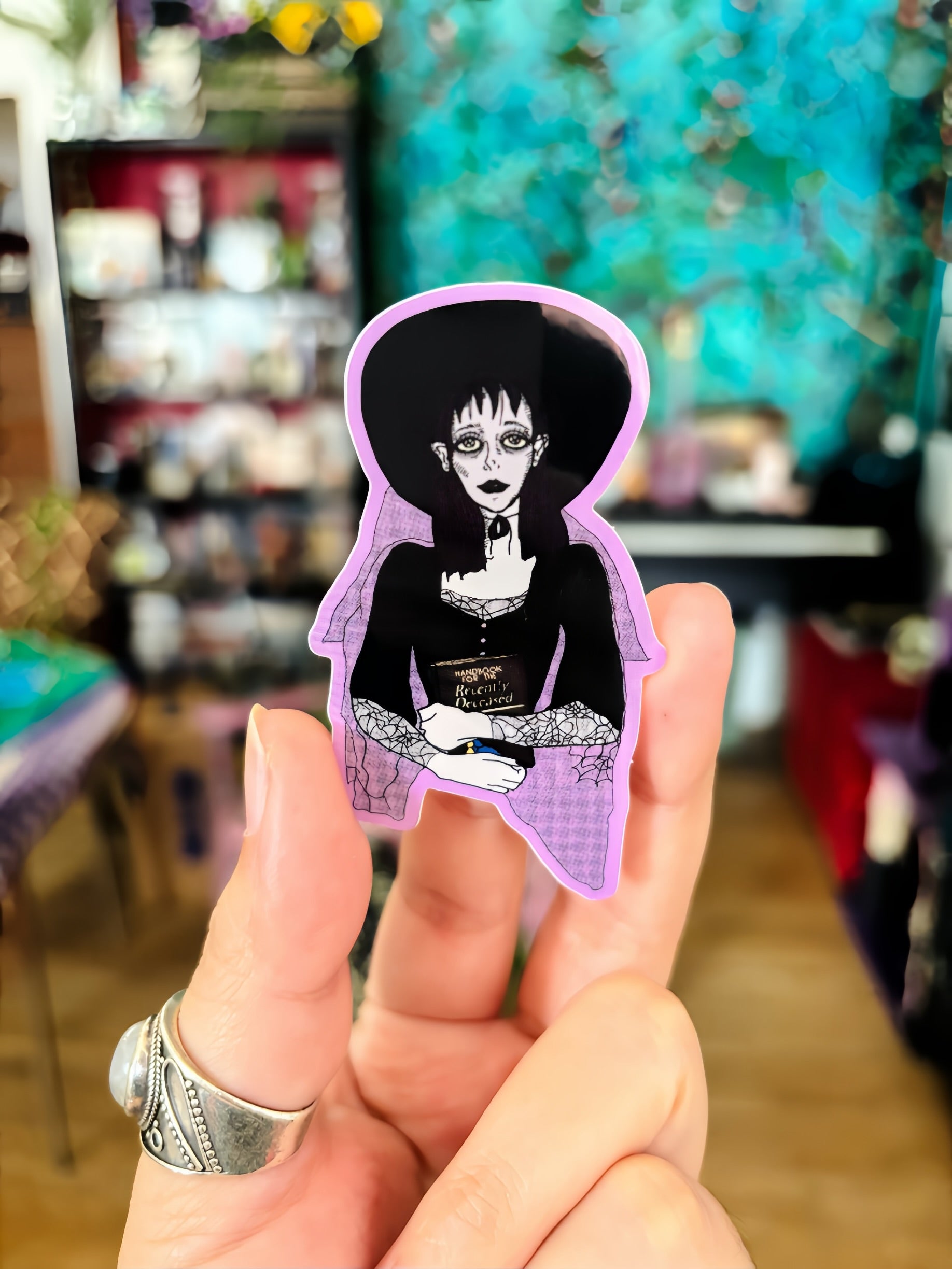 Big Eyed Lydia Deetz Waterproof Sticker