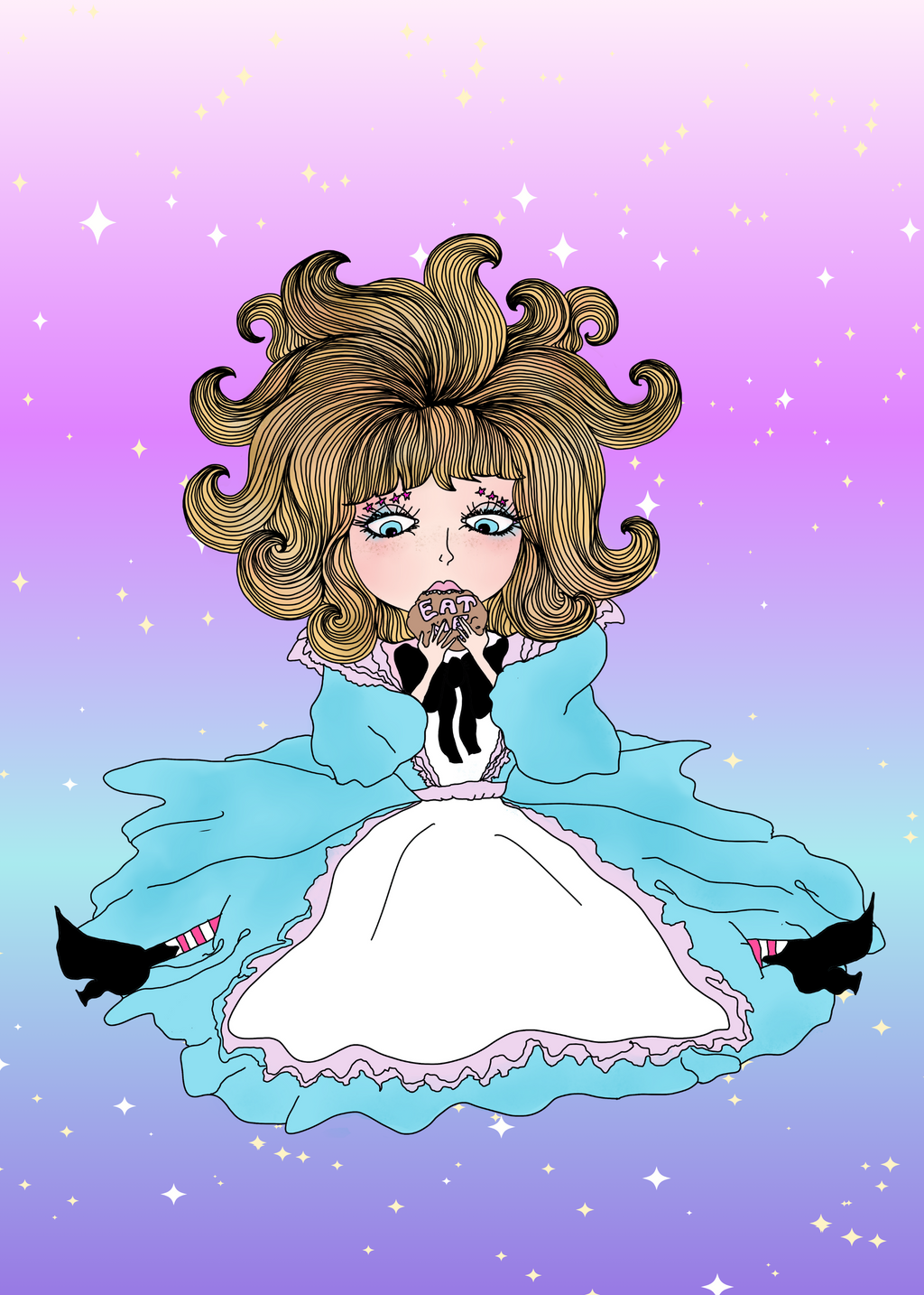 Alice in Wonderland Eat Me Waterproof Sticker