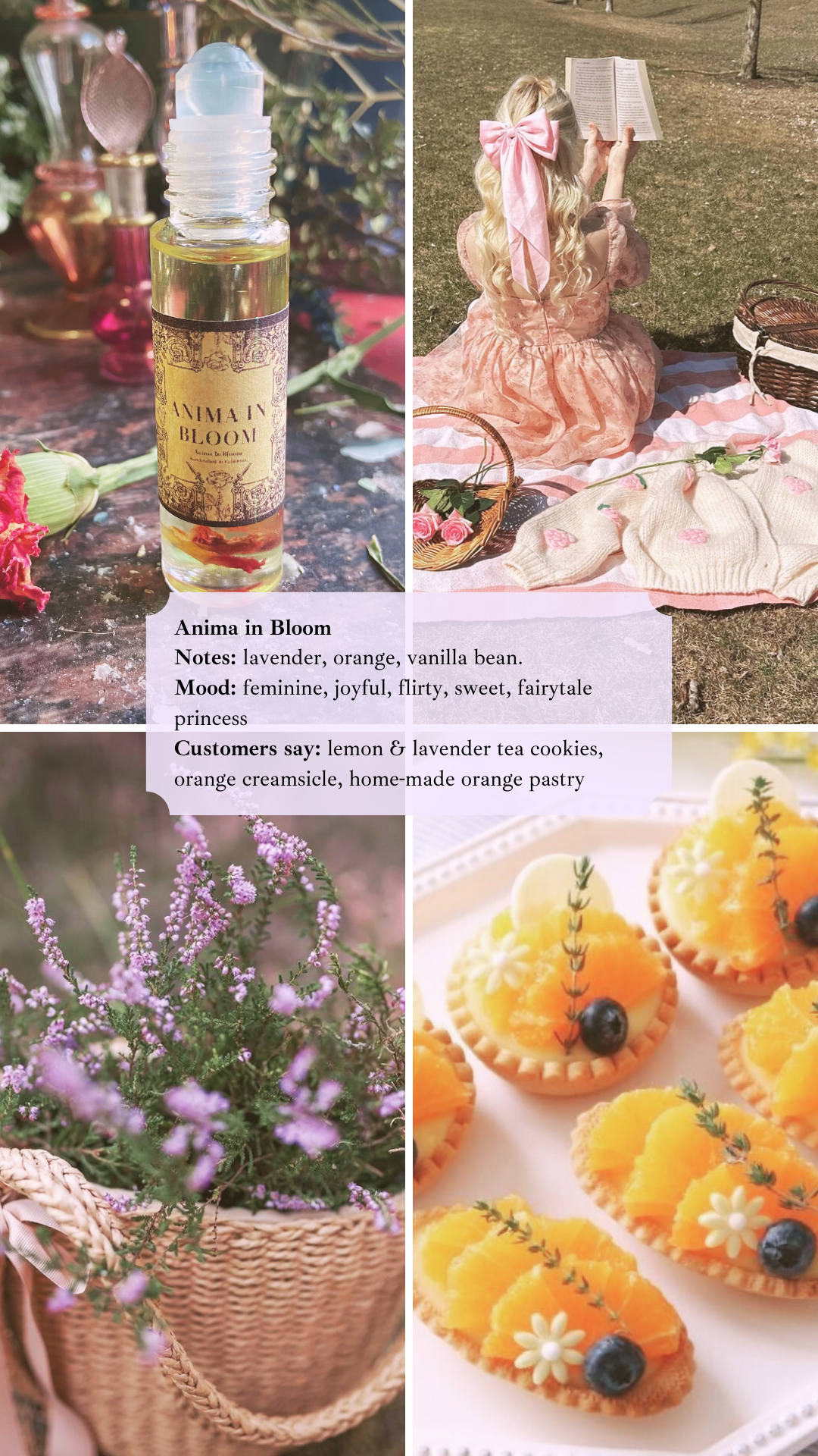 Vanilla, Orange, Lavender “Anima in Bloom” Perfume Oil Roll-On