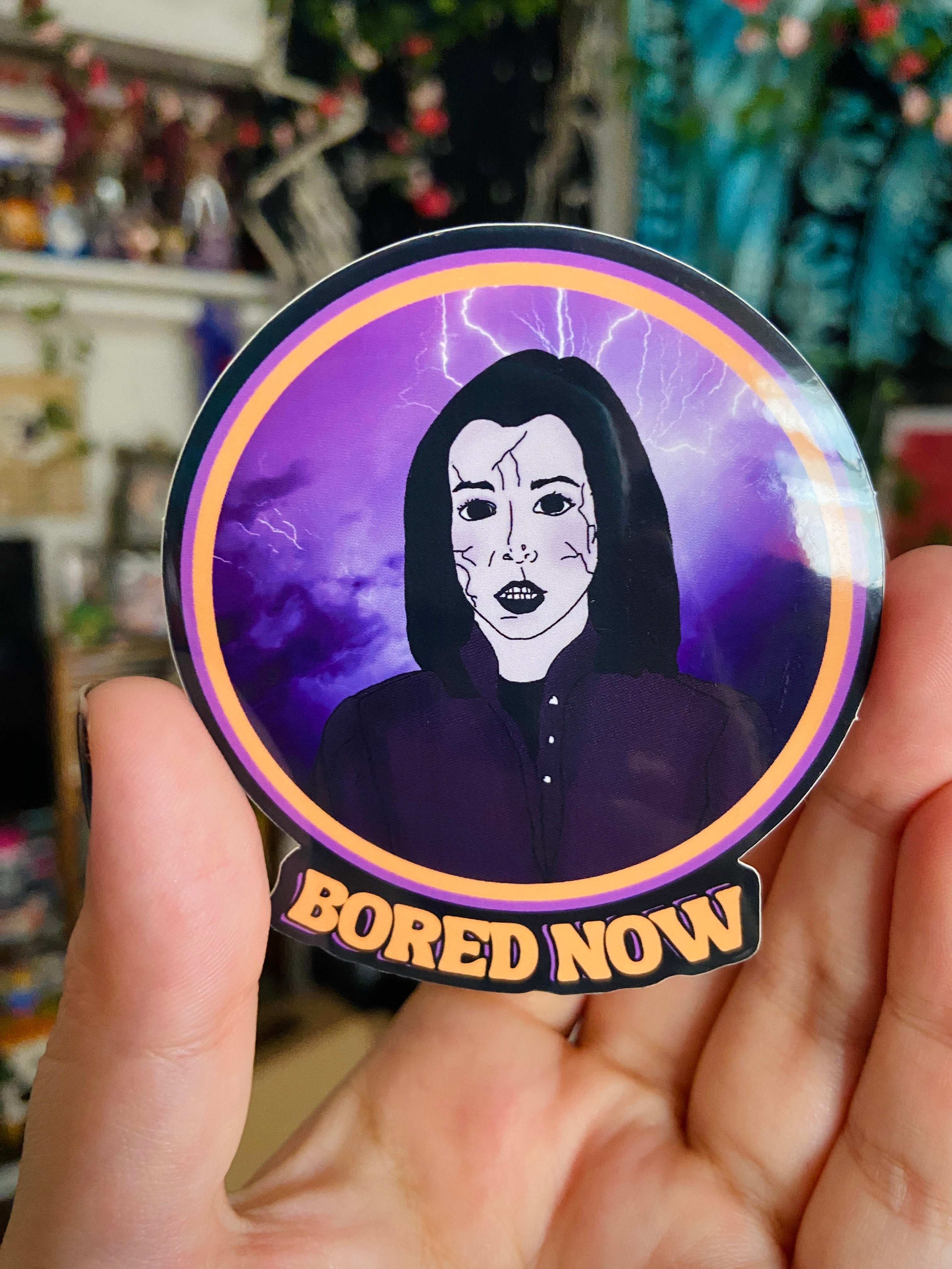 Dark Willow "Bored Now" Water Bottle Sticker